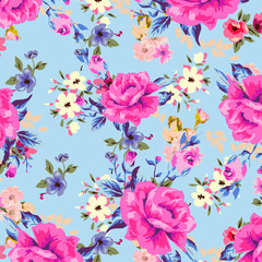 Abstract floral seamless pattern. - 422534818