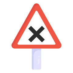 Fototapeta premium A cross board icon in flat design