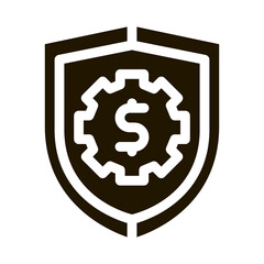 Obraz premium Security Shield Icon Vector Glyph Illustration