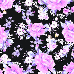 Abstract floral seamless pattern.