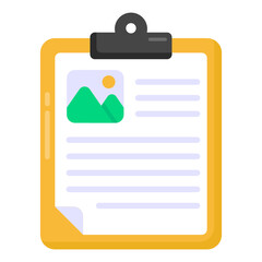 
Flat editable icon of a content 

