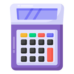 
A calculator icon in flat design 

