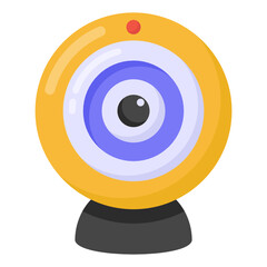 
A webcam icon in flat design 

