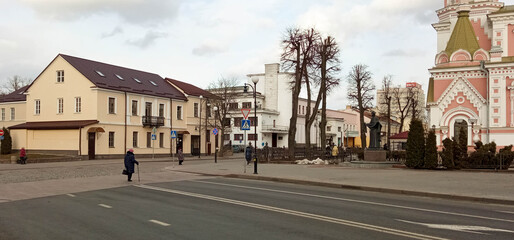 Fototapeta premium Street in a provincial town. City landscape.