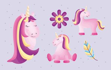 three baby unicorns
