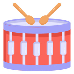 
Grab this splendid flat icon of drum, musical instrument 

