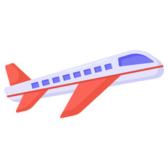 
Airplane in flat editable vector design, air transport 

