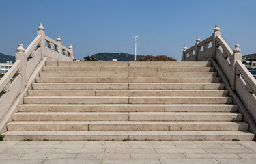 A stone ladder rising upward