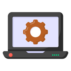 
Icon of cyber network in flat design 

