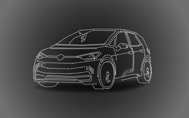 e-mobility by an e-car 