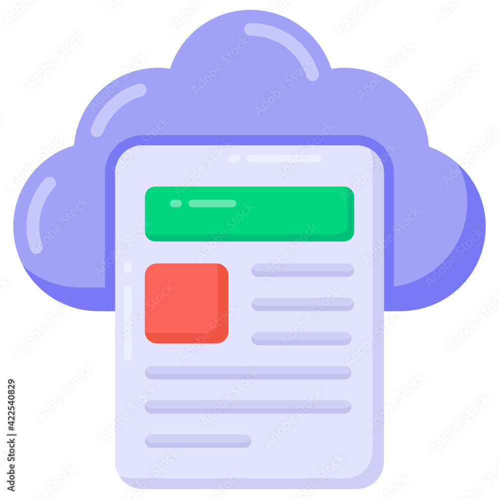 Canvas Prints a file share flat icon, editable design