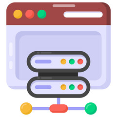 
A web domain icon in flat design 

