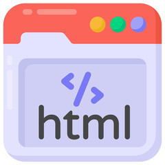 
A web domain icon in flat design 


