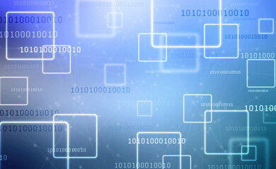 2d illustration Abstract futuristic electronic circuit technology background
