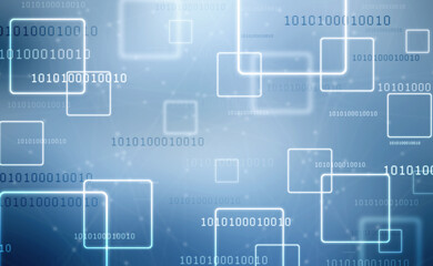 2d illustration Abstract futuristic electronic circuit technology background
