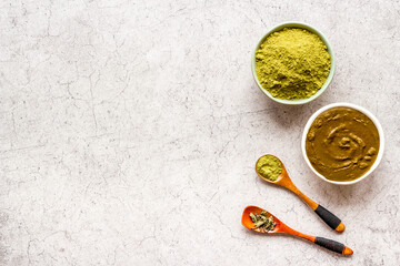 Henna powder and henna paste for herbal natural hair dye