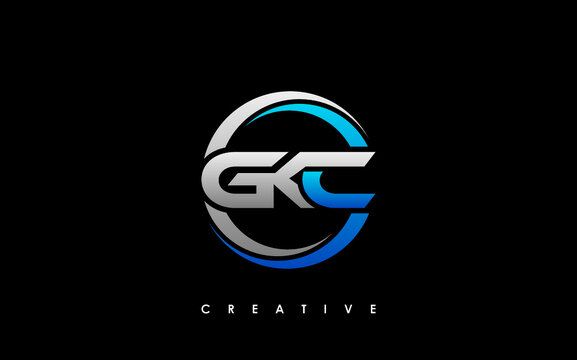 GKC Letter Initial Logo Design Template Vector Illustration
