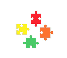 Jigsaw puzzle icon vector for business infographic
