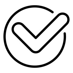 Checkmark icon design line style