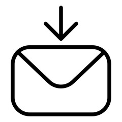 Inbox message icon design line style