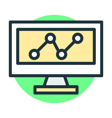 Graph Report Vector Icon