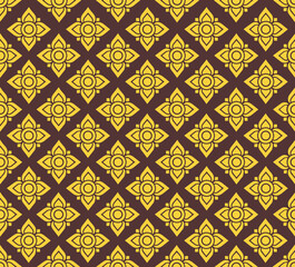 Line Thai Fabric  seamless pattern background