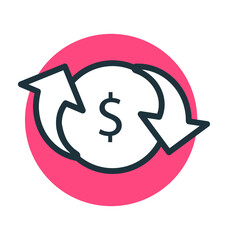 Dollar Valuation Vector Icon