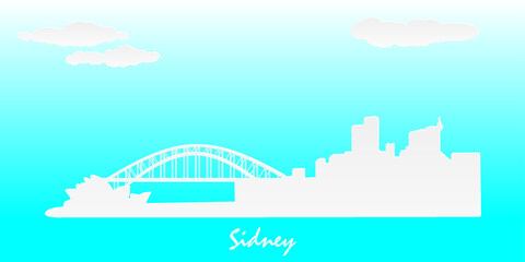 sidney city skyline vector illistration