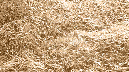 Crumpled metal foil texture background, aluminum foil texture