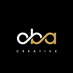 OBA Letter Initial Logo Design Template Vector Illustration - obrazy, fototapety, plakaty