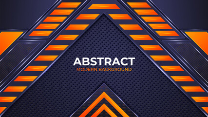 Creative abstract corporate banner design. Modern shape metallic vector background