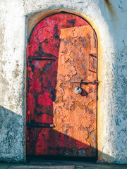 Lighthouse Door Rusted and Weathered