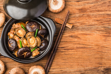 The secret abalone chicken pot, chicken delicious, abalone fresh,