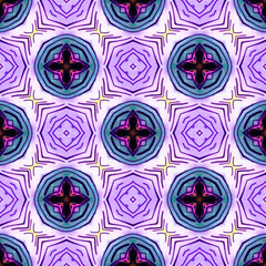  Bright Seamless pattern in retro style with fabric texture