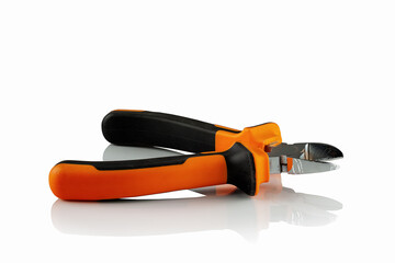 Side cutters on a white background