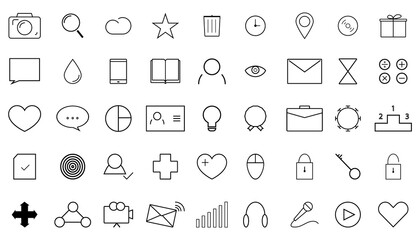 set of icons. Flat icons on a white background . Vector illustration.