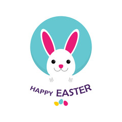 Happy Easter card. Vector illustration.