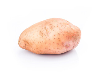 New red potato isolated on white background