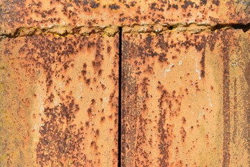 Rust on an old metal surface