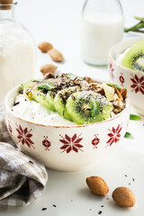 kiwi fruit salad in a bowl