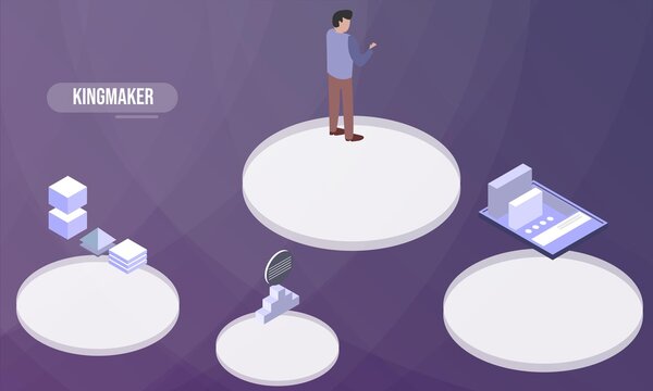 Kingmaker concept on abstract design