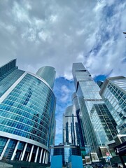 Fototapeta na wymiar Skyscrapers of Moscow International Business Center (Moscow City) in Russia. 