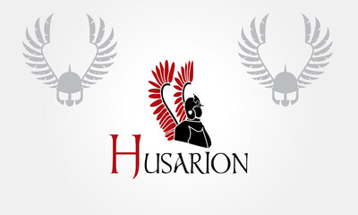 hussar soldier in armor and helmet