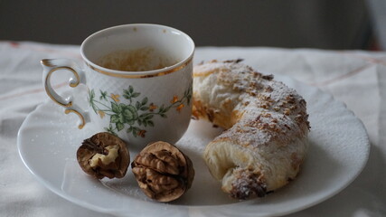 cofee with croissant