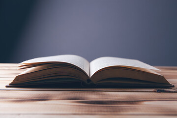 open book on the table.