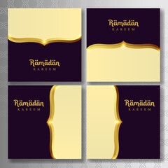 Editable instagram templates for promotions on the Ramadan. Layout design for marketing on social networks. Cover. Social media background.