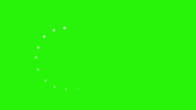 Short line and shapes animation effects elements on green screen chroma key