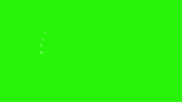 Short line and shapes animation effects elements on green screen chroma key