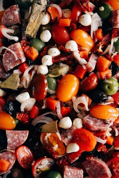 healthy cooking colorful food