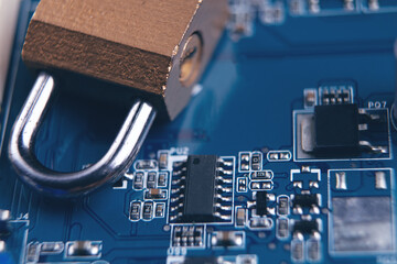 Internet and computer security concept.